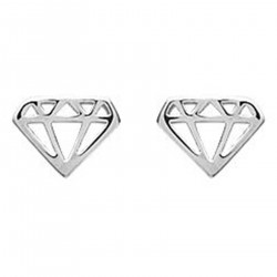 Boucles d'oreilles Diamant en Argent 925 rhodié