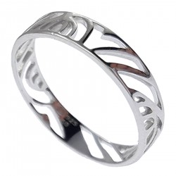 Bague jonc ajouré en Argent 925 rhodié