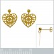 Boucles d'oreilles Coeur Plaqué Or 18 carats