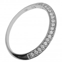 Bague en Argent 925 rhodié et Oxydes Zirconium