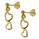 Boucles d'oreilles Coeurs Plaqué Or 18 carats