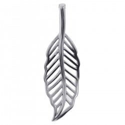 Pendentif Feuille en Argent 925 rhodié