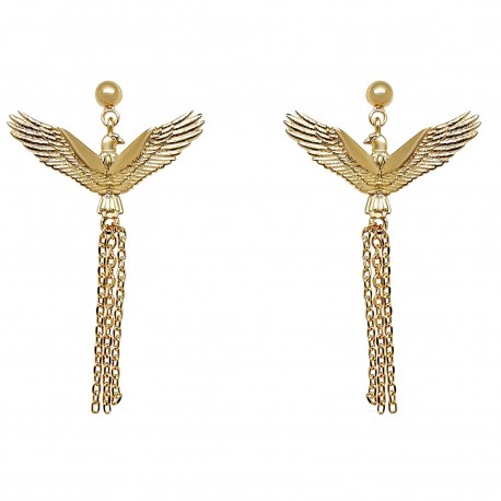 Boucles d'oreilles Aigle Plaqué Or 18 carats