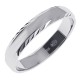 Bague Alliance Homme 4mm en Argent 925 rhodié