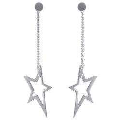 Boucles d'oreilles étoile en Argent 925 rhodié