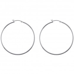 Boucles d'oreilles Créoles 50mm en Argent 925