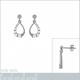 Boucles d'oreilles en Argent 925 rhodié et Oxydes Zirconium