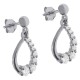 Boucles d'oreilles en Argent 925 rhodié et Oxydes Zirconium