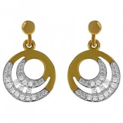 Boucles d'oreilles Plaqué Or 18 carats et Oxydes Zirconium