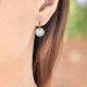 Boucles d'oreilles Plaqué Or 18 carats et Oxyde Zirconium