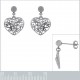 Boucles d'oreilles Coeur ajouré en Argent 925