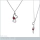 Pendentif Coeurs Coccinelle en Argent 925 rhodié