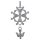 Pendentif Croix Protestante Huguenote en Argent 925