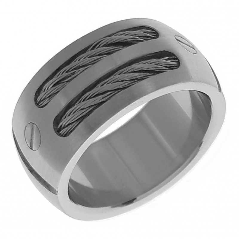 ACHETER BAGUE HOMME EN ACIER INOXYDABLE TAILLE 50 HOMME