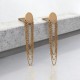 Boucles d'oreilles pendantes en acier doré 304L